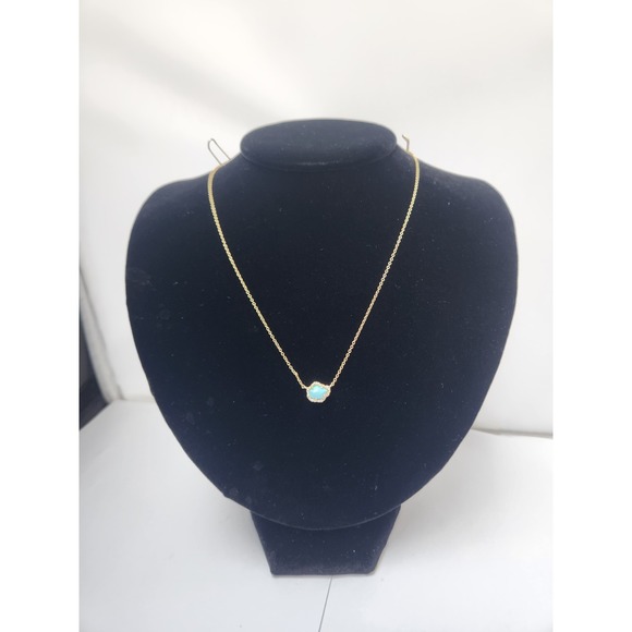 Kendra Scott Jewelry - Kendra Scott Tessa Pendant Necklace Gold Blue Turquoise‎ Magnesite Stone Chic